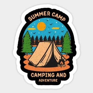 Outdoor Summer Camp Camping Adventure Mountain Forest Sticker